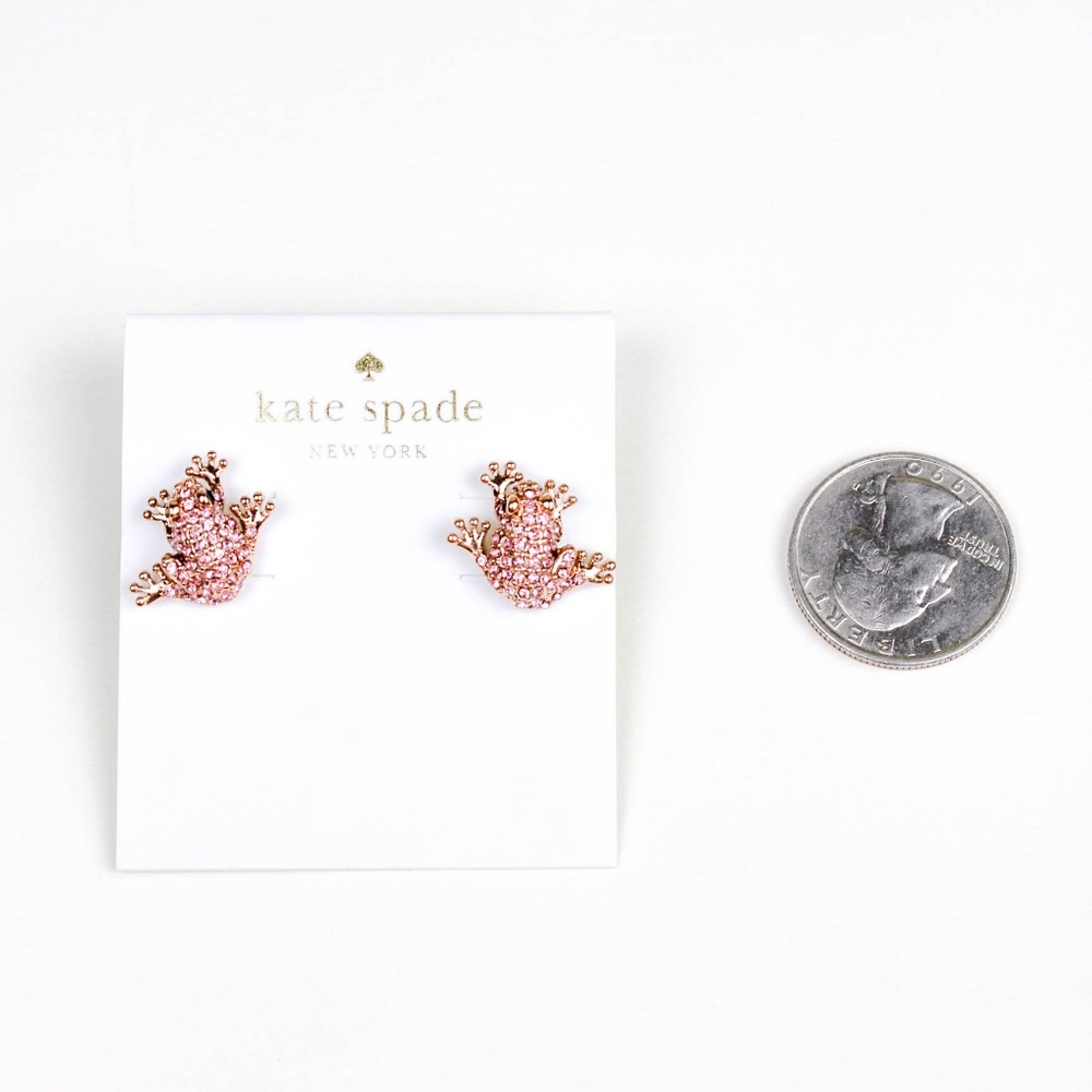 kate spade pink frog earrings - Picture 4 of 4